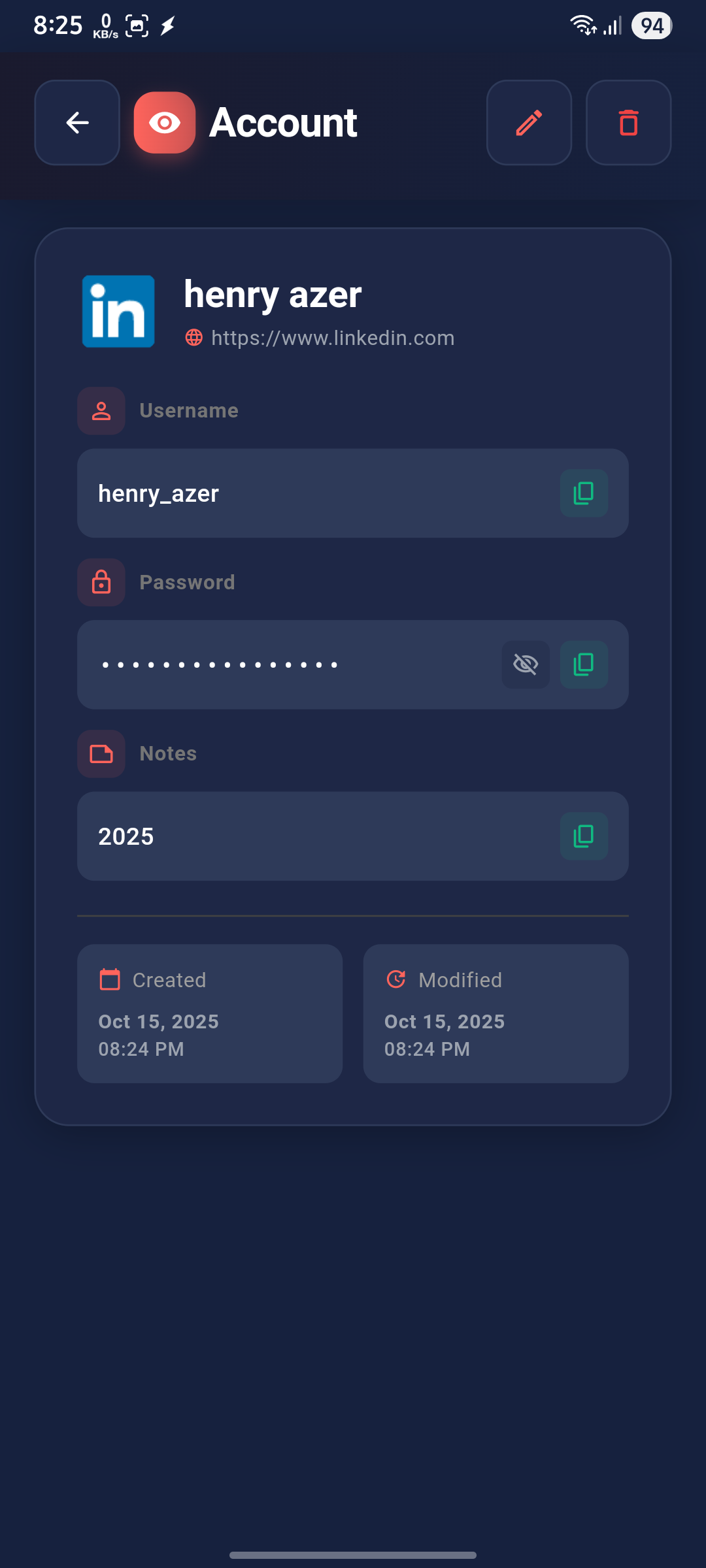 Settings — Dark Mode